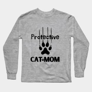 Protective cat mom Long Sleeve T-Shirt